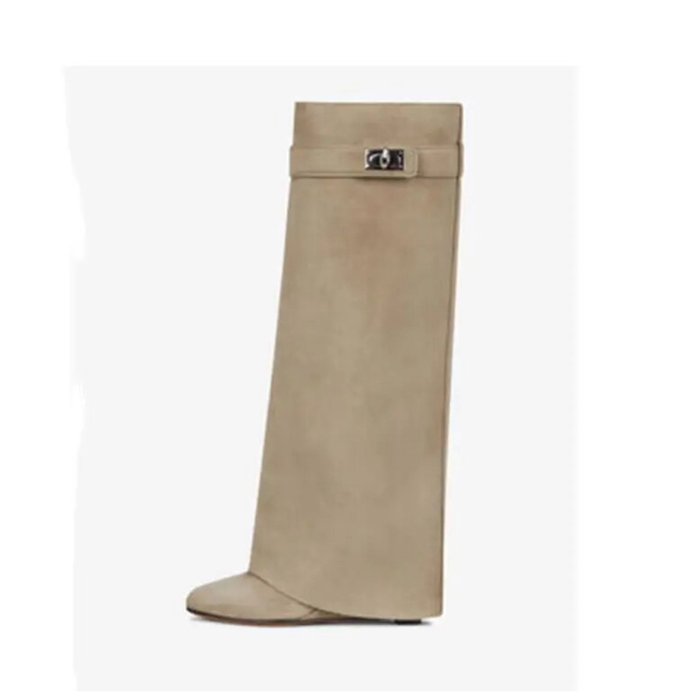 Tan suede boots